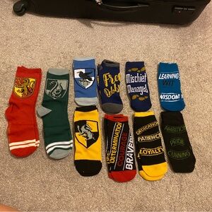 NWOT Hogwarts House Socks Collection